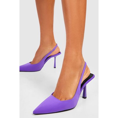 Womens Sling Back Court Heel - Purple - 4, Purple