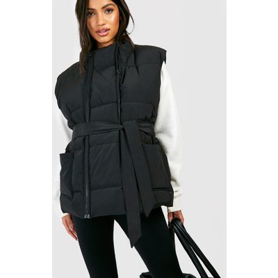 Womens Maternity Pre & Postpartum 3 In 1 Gilet Jacket With Extender - Black - 12, Black