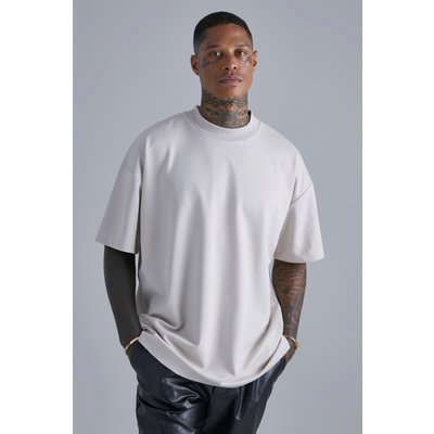 Mens Beige Premium Super Heavyweight Oversized T-shirt, Beige