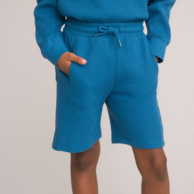 Organic Cotton Waffle Bermuda Shorts, 3-12 Years