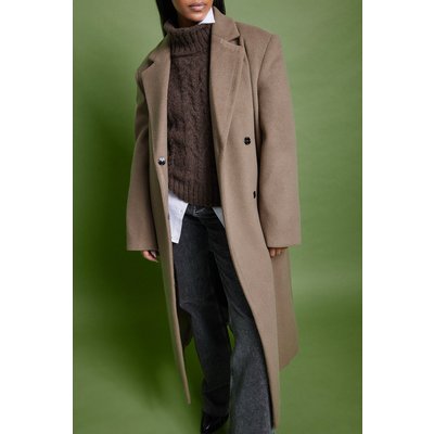 NA-KD Classic Belted Coat - Brown