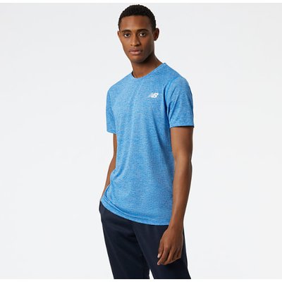 New Balance Homme T-Shirt Tenacity Course en Bleu, Poly Knit, Taille M