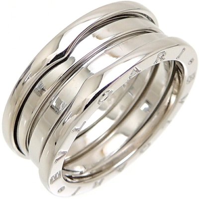 Bvlgari #62 B.zero1 3 Band Men's Ring 750 White Gold Size 21.5