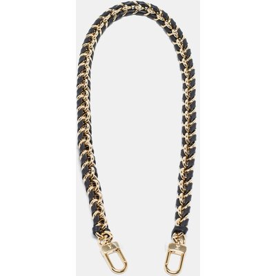 Louis Vuitton Black Braided Leather Chain Shoulder Bag Strap, Black