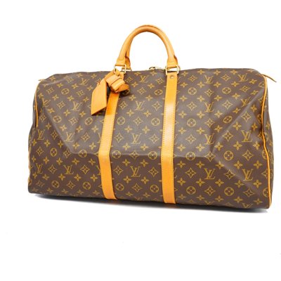 Louis Vuitton Monogram Keepol 55 M41424 Men,Women,Unisex Boston Bag, Gold