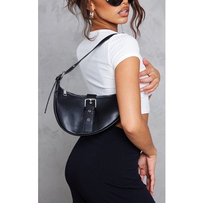 Black Half Moon Buckle Shoulder Bag