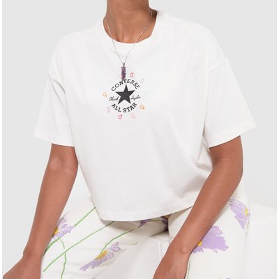 Converse Crystal Energy Boxy T-shirt In White, Size: XL (EU 10 ⅖)