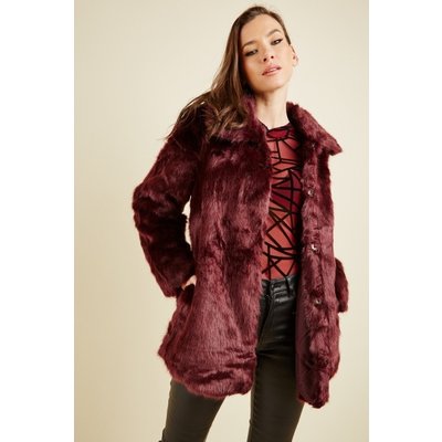 Fluffy Plum Coat