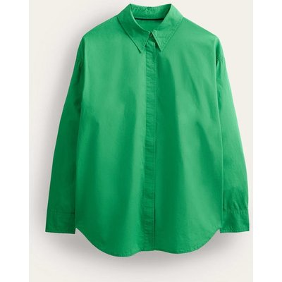 Oversized Cotton Shirt Green Women Boden