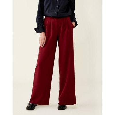 Finery London Womens Wide Leg Trousers - 8 - Bordeaux, Bordeaux