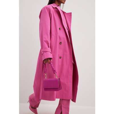 NA-KD Double Buttoned Trenchcoat - Pink