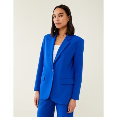 Finery London Womens Single Breasted Blazer - 10 - Blue, Blue