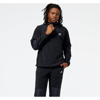 New Balance Homme NB AT 1/4 Zip en Noir/Noir, Fleece, Taille XS