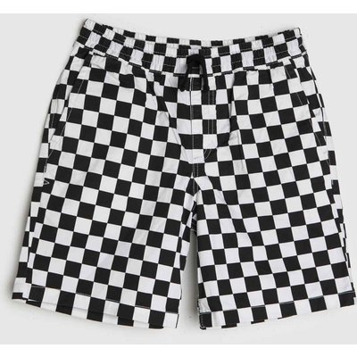 Vans Boys Elastic Waist Shorts In Black & White