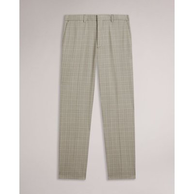 Ted Baker Men's Wool Check Suit Trousers in Grey, Botants