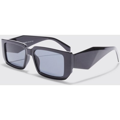 Womens Rectangle Chunky Sunglasses - Black - One Size, Black