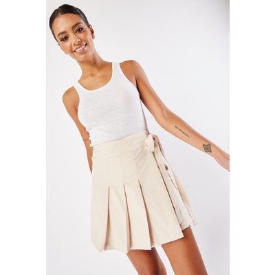 Knife Pleated Mini Skirt