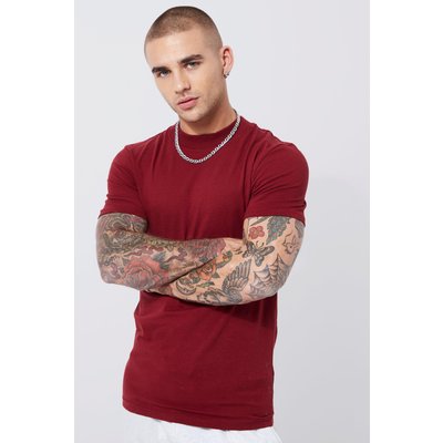 Men's Muscle Fit Extended Neck T-Shirt - Red - S, Red