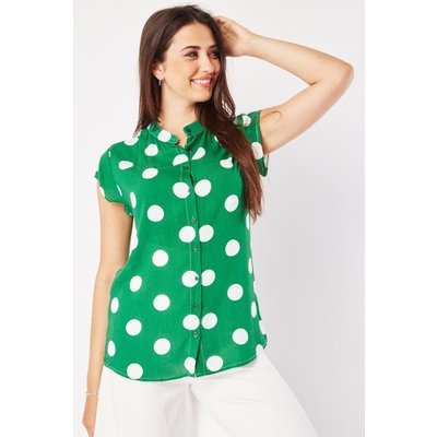 Large Polka Dot Short Sleeve Shirt