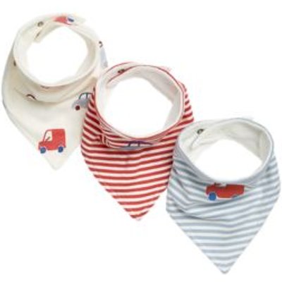 M&S Boys 3pk Cotton Rich Striped Dribble Bibs - Multi, Multi