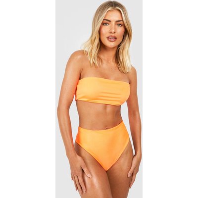 Womens Mix & Match Bandeau Bikini Top - Orange - 8, Orange