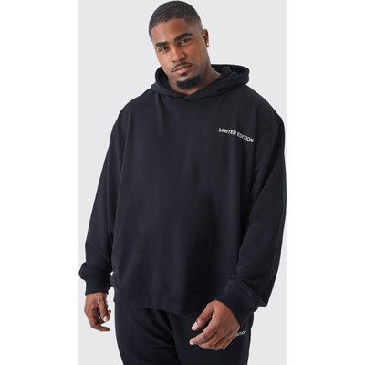 Womens Plus Oversized Boxy Heavyweight Hoodie - Black - Xxxxl, Black