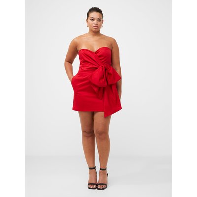 Florida Winter Strapless Mini Dress Royal Scarlet