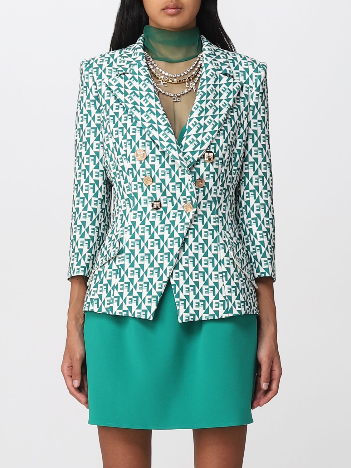 Blazer ELISABETTA FRANCHI Woman colour Emerald