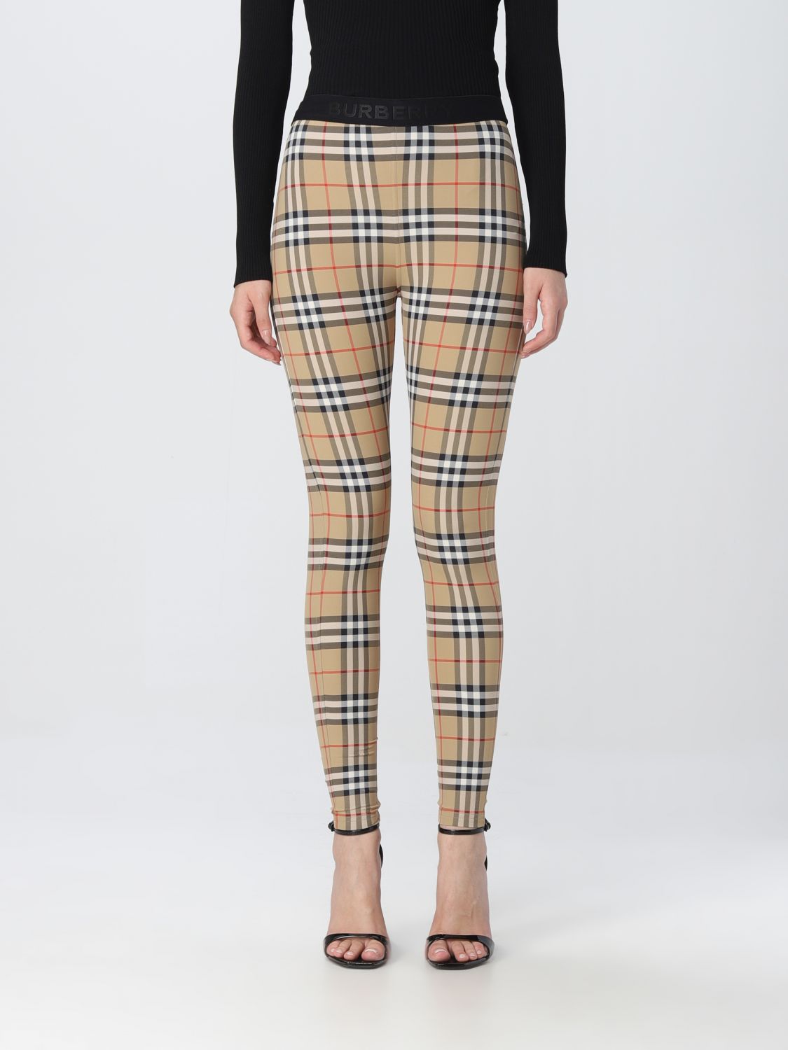 Trousers BURBERRY Woman colour Beige