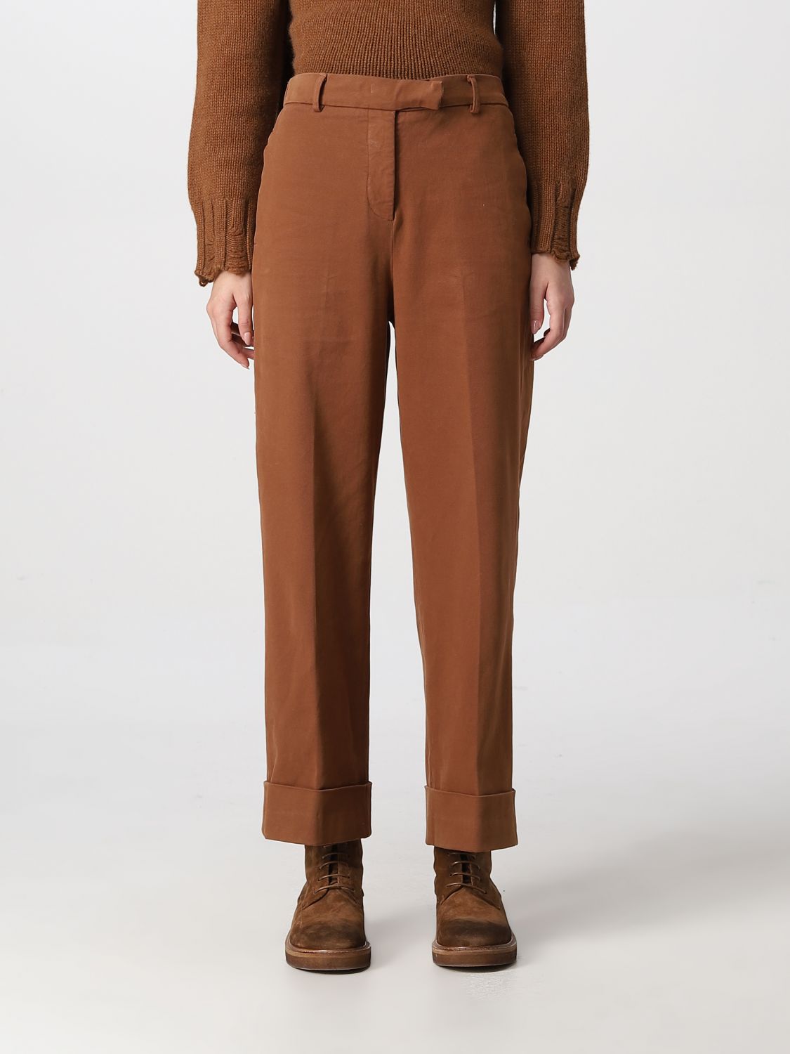 Trousers MALO Woman colour Brown