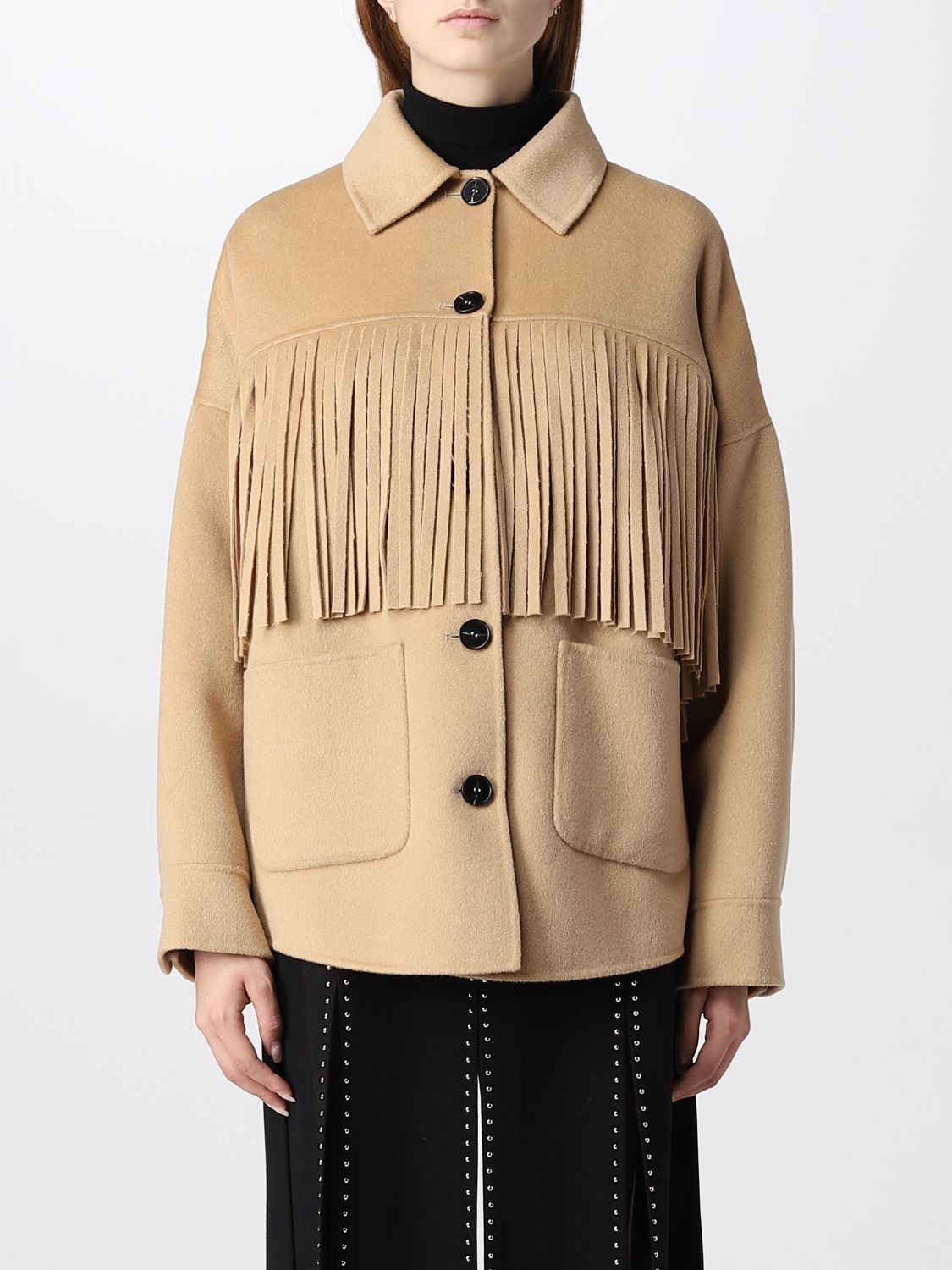 Jacket ERMANNO SCERVINO Woman colour Biscuit