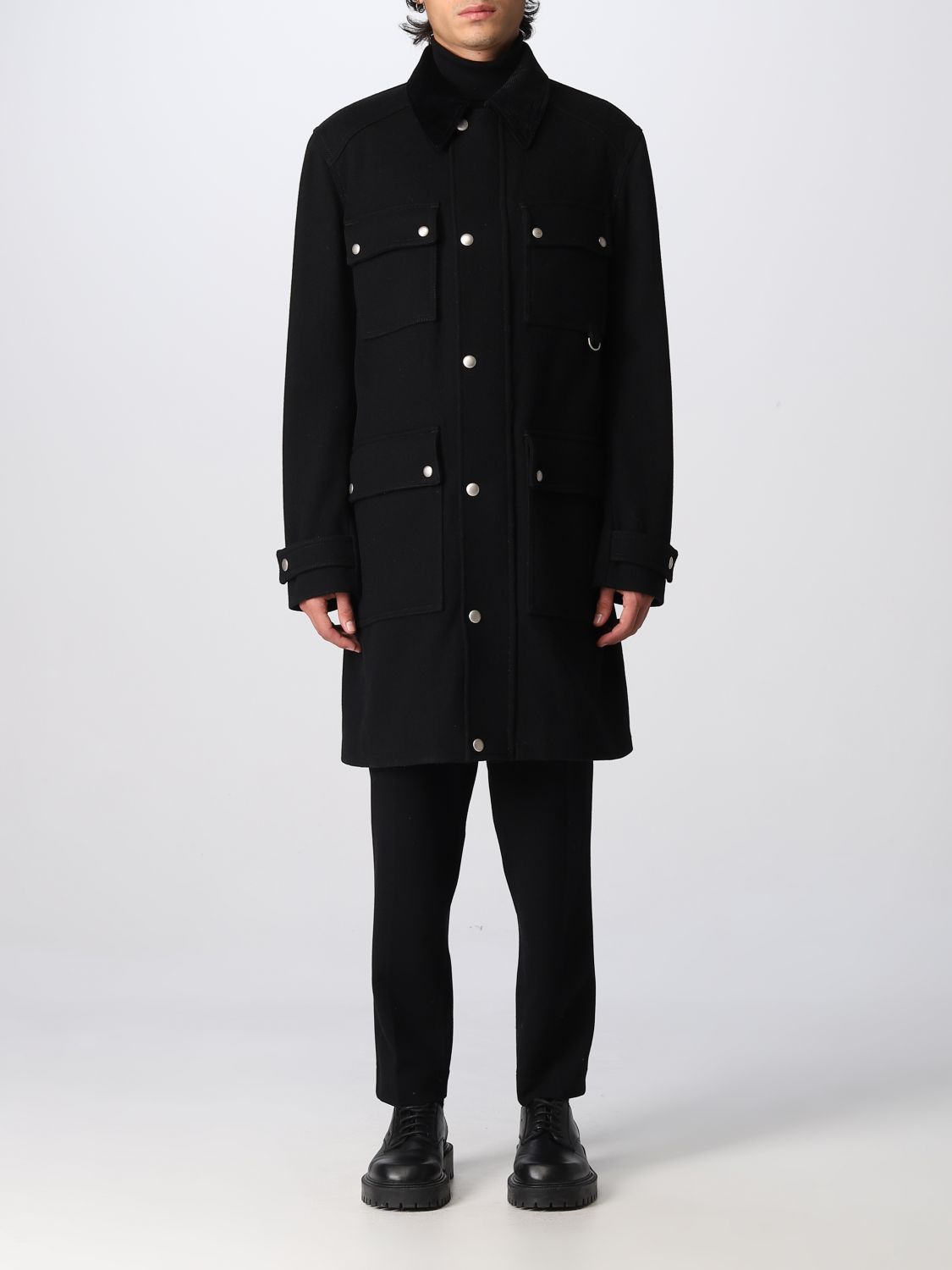 Coat PAOLO PECORA Men colour Black