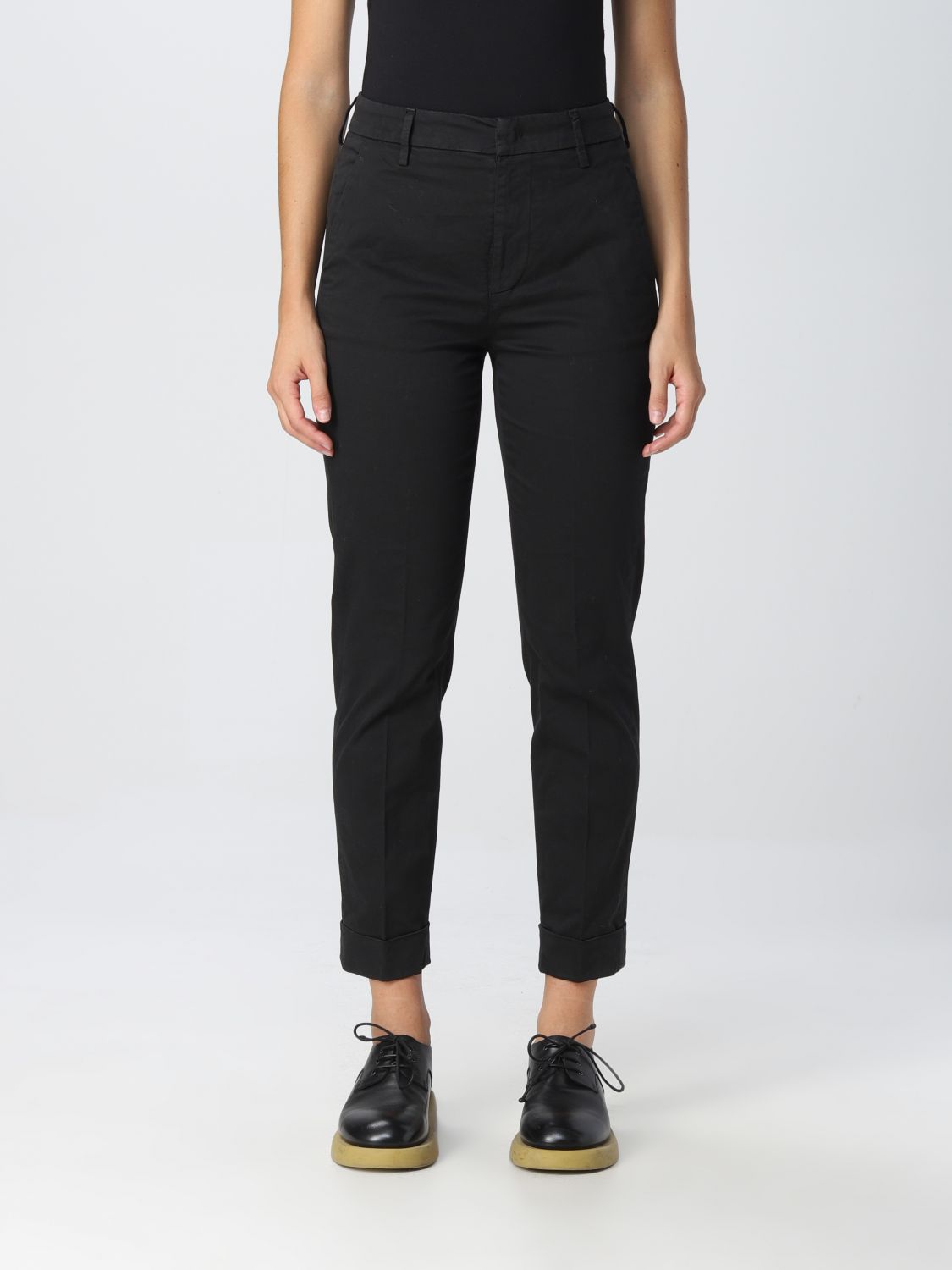 Trousers DONDUP Woman colour Black