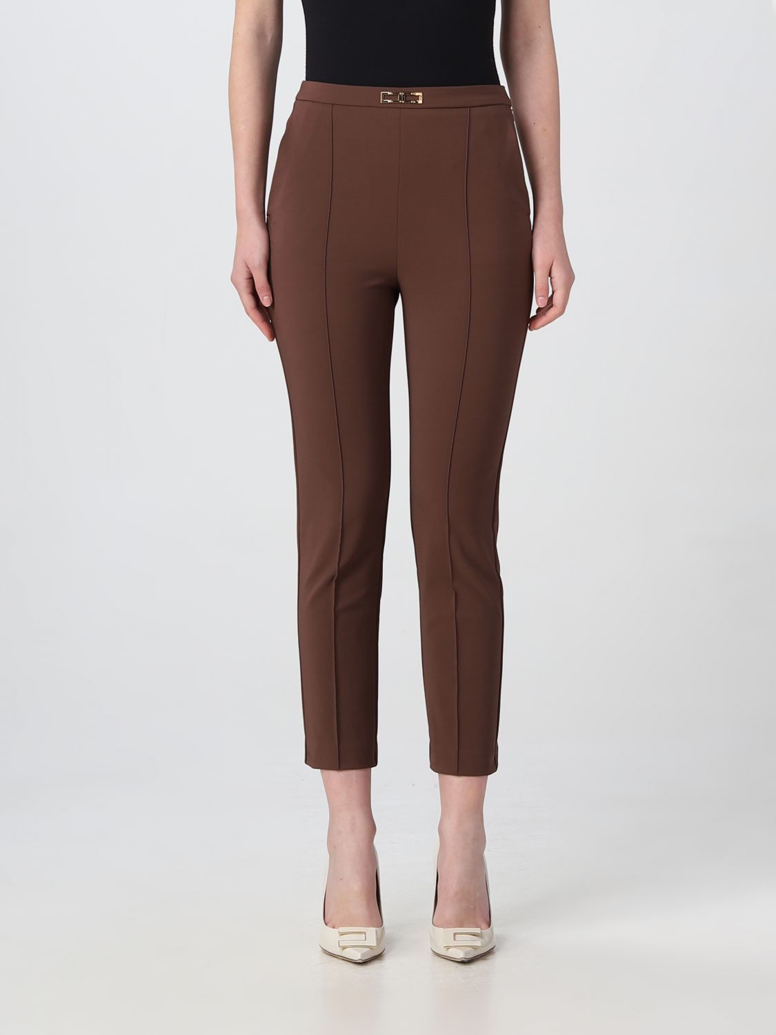 Trousers ELISABETTA FRANCHI Woman colour Brown