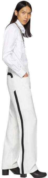 Random Identities White Officer Five-Pocket Trousers