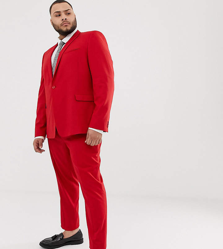 Asos Design ASOS DESIGN Plus skinny suit pants in red