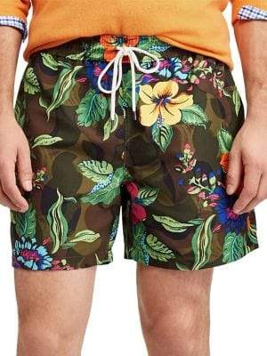 Polo Ralph Lauren Traveler Tropical Camo Swim Trunks