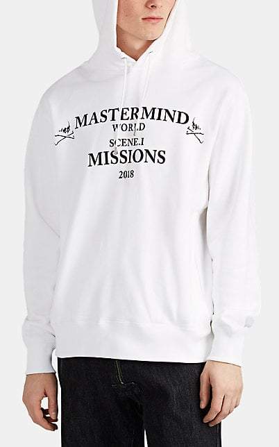 mastermind JAPAN Men's "Missions" Cotton Hoodie - White