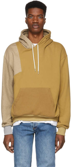 John Elliott Tan Distorted Hoodie