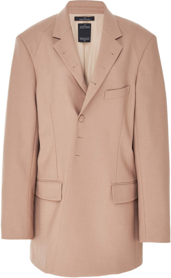 Rokh Oversized Buttonhole Cady Blazer