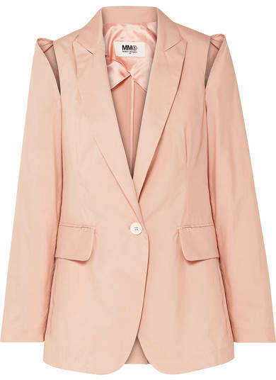 Mm6 Maison Margiela MM6 Maison Margiela - Cutout Cotton-blend Jacket - Antique rose