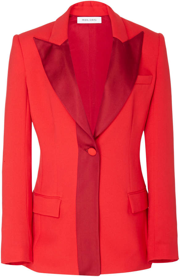 Prabal Gurung Contrast Lapel Blazer