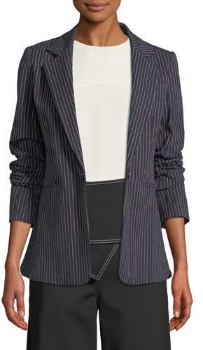 Derek Lam 10 Crosby Power Striped Single-Button Blazer