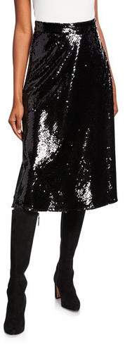 Co Sequined Pull-On Skirt