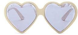 Gucci Women's Fashion Show Ivory & Purple Heart Sunglasses/60MM