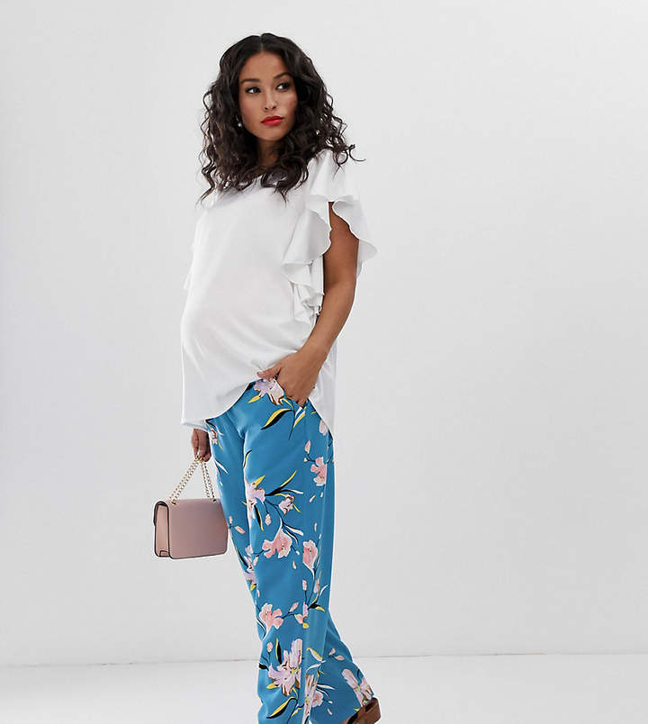 Mama.Licious Mamalicious maternity floral wide leg pants