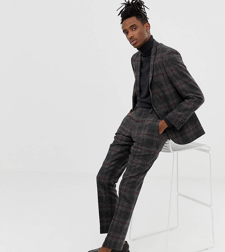 Heart & Dagger slim fit wool mix suit pants in charcoal