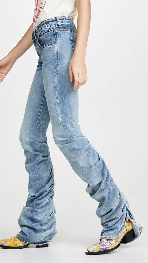 R13 Shirring Boy Boot Jeans