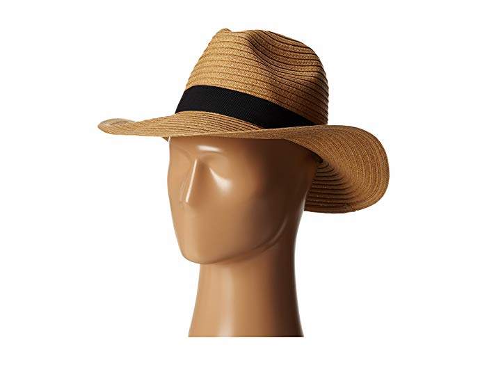 San Diego Hat Company PBF7300 Paper Braid Fedora w/ Bow Band (Tobacco) Fedora Hats