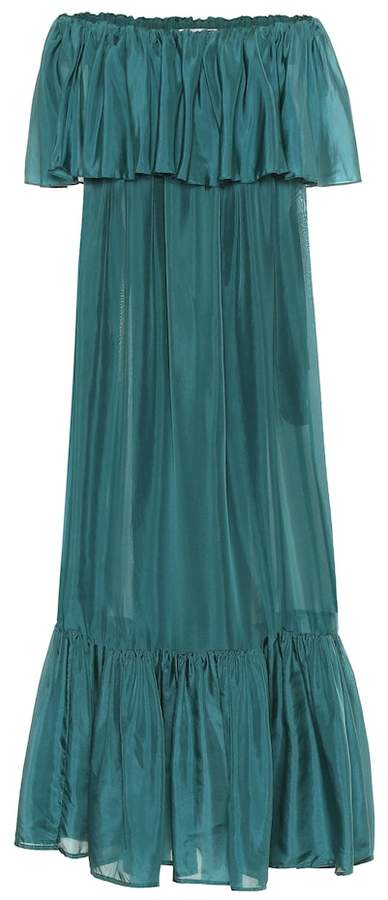 Kalita La Fontelina tiered silk maxi dress